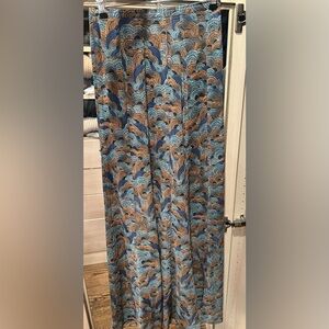 Hinge Blue & Orange maxi skirt